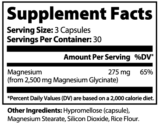 Magnesium Glycinate supplement for improved sleep aid and restful nights, enhancing relaxation and overall wellness