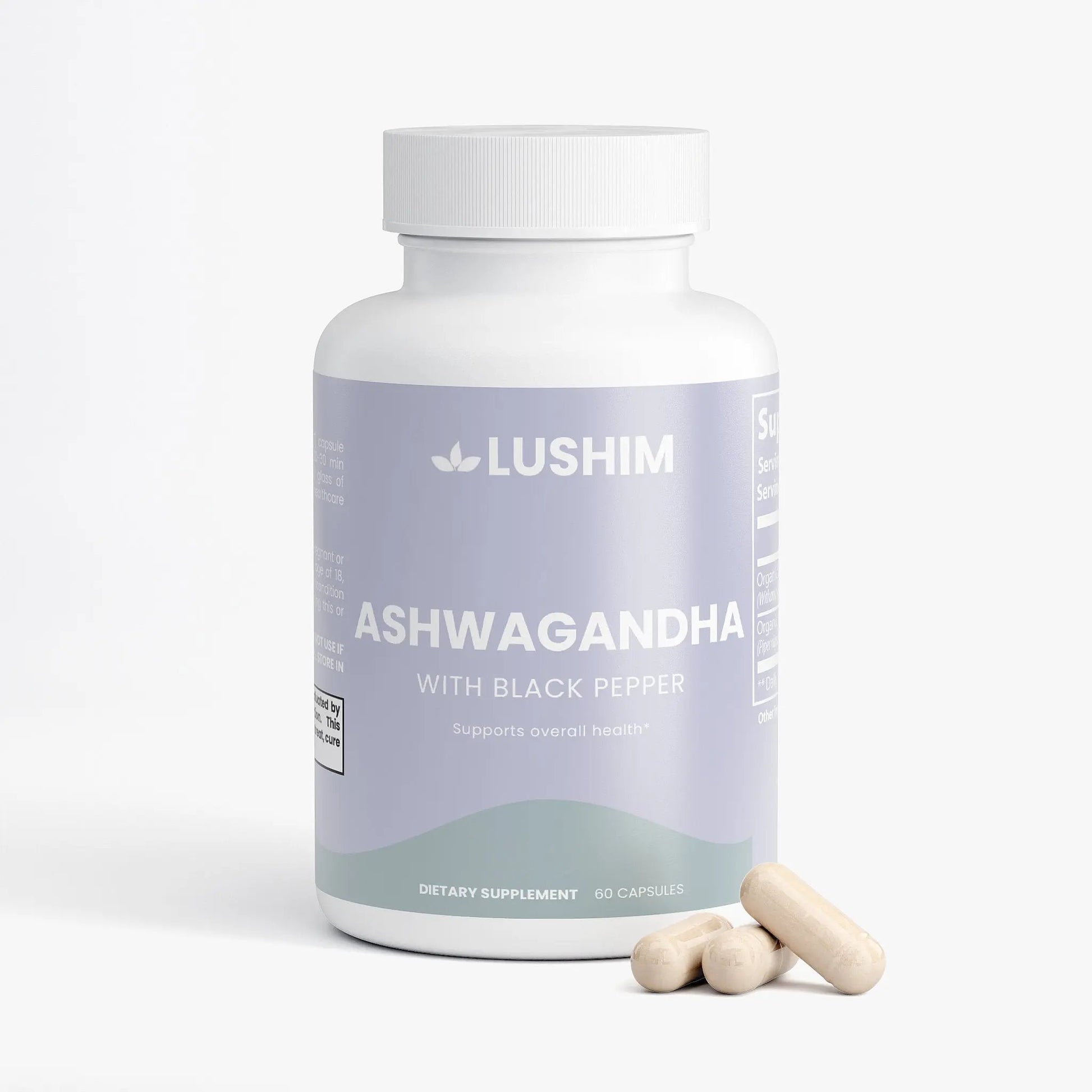 Ashwagandha herbal supplement promoting stress relief and mental well-being for holistic health improvement