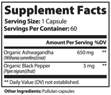 Ashwagandha herbal supplement promoting stress relief and mental well-being for holistic health improvement