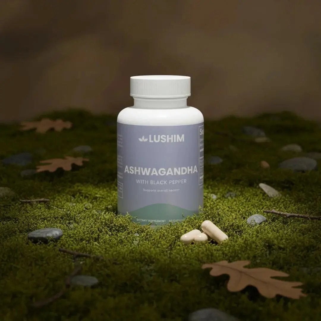 Ashwagandha herbal supplement promoting stress relief and mental well-being for holistic health improvement