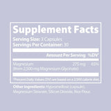 Magnesium Glycinate supplement fact LUSHIM